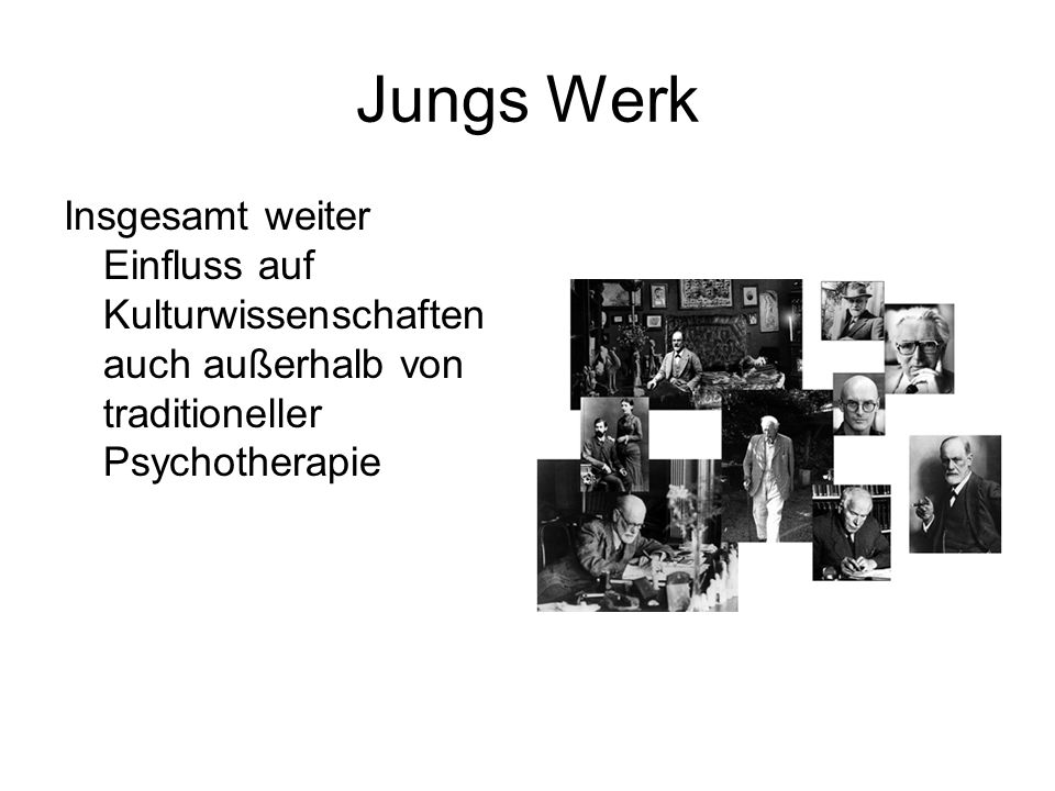 Jungs Werk Insgesamt weiter Einfluss auf Kulturwissenschaften auch außerhalb von traditioneller Psychotherapie.