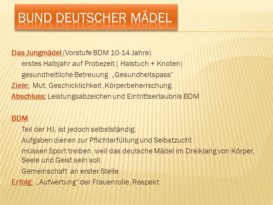 Bund Deutscher Mädel Das Jungmädel (Vorstufe BDM Jahre)