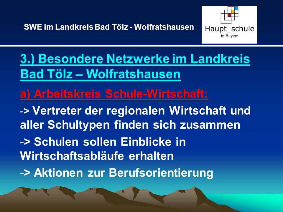 3.) Besondere Netzwerke im Landkreis Bad Tölz – Wolfratshausen
