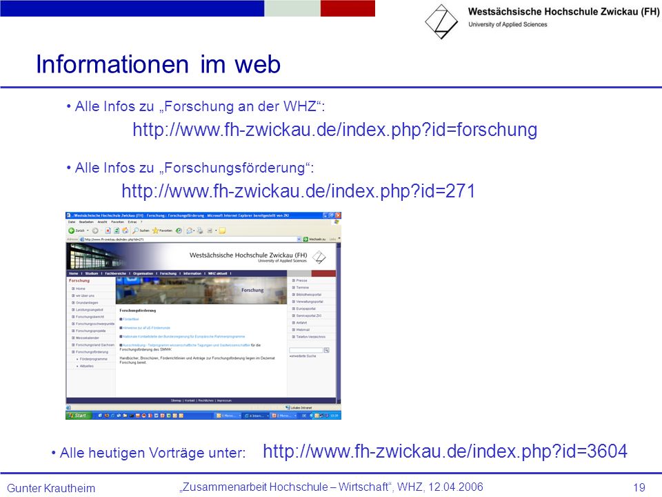 Informationen im web   id=forschung