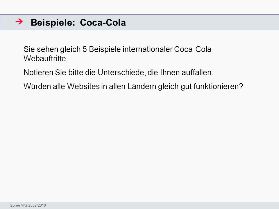 Beispiele: Coca-Cola 