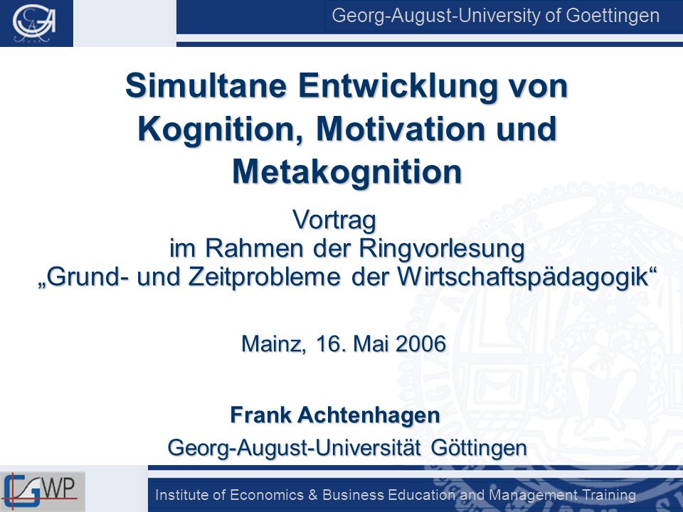 Simultane Entwicklung von Kognition, Motivation und Metakognition