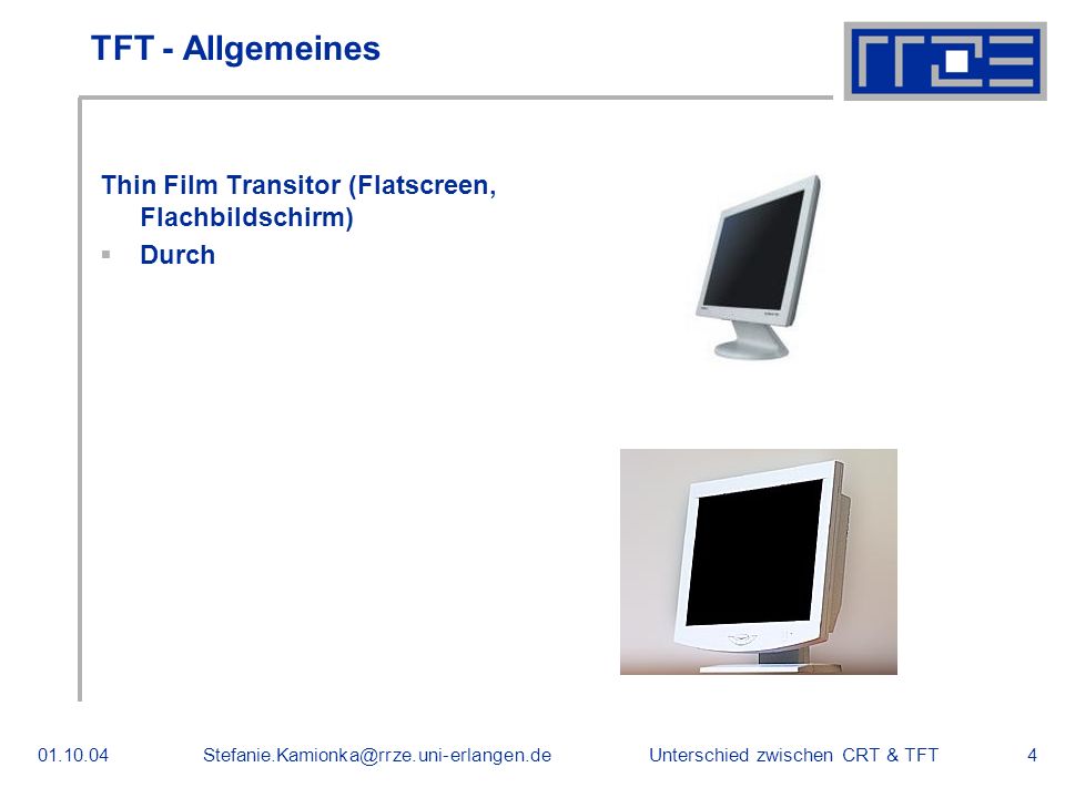 TFT - Allgemeines Thin Film Transitor (Flatscreen, Flachbildschirm)