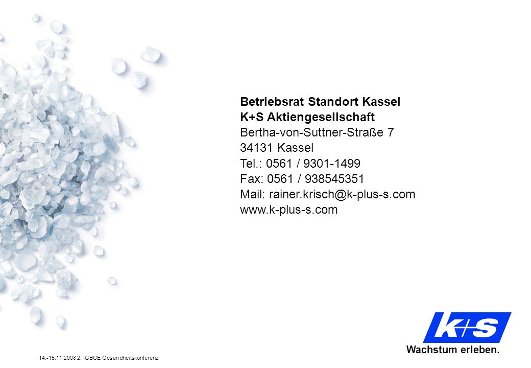 Betriebsrat Standort Kassel K+S Aktiengesellschaft