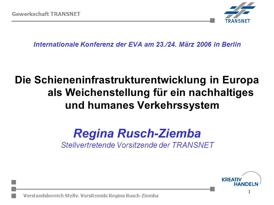 Internationale Konferenz der EVA am 23./24. März 2006 in Berlin