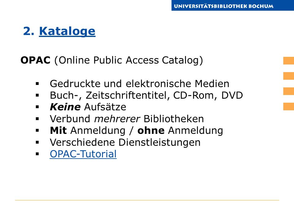 2. Kataloge OPAC (Online Public Access Catalog)