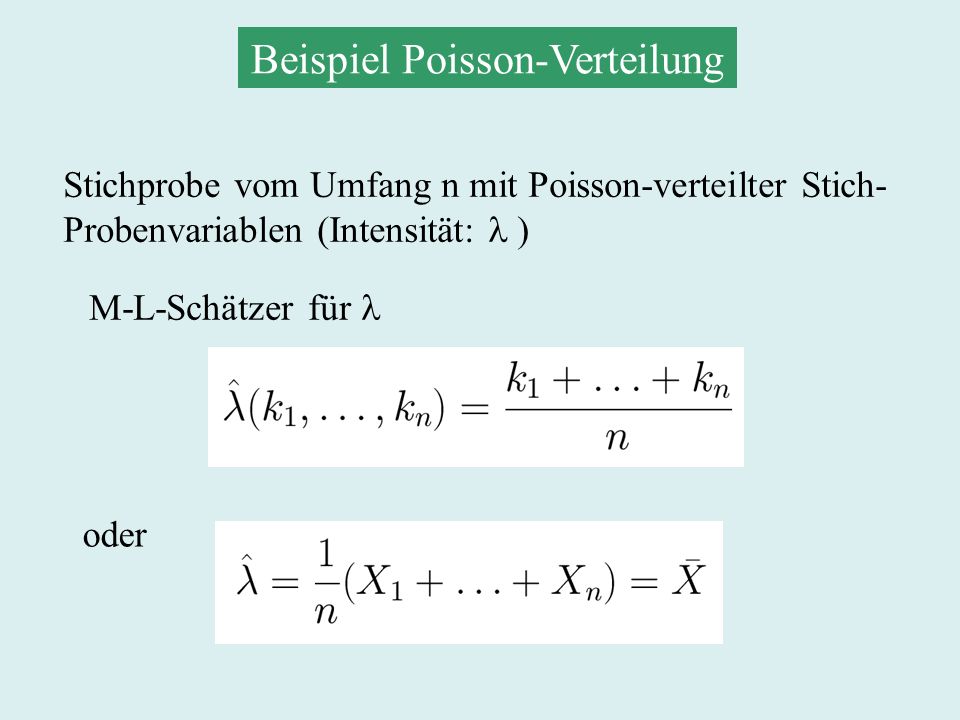 Beispiel Poisson-Verteilung