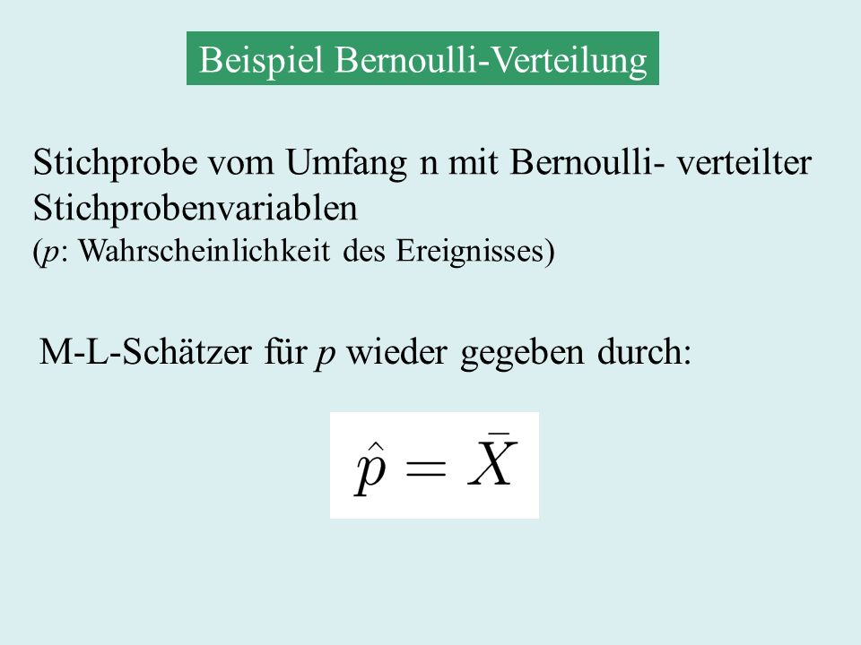 Beispiel Bernoulli-Verteilung