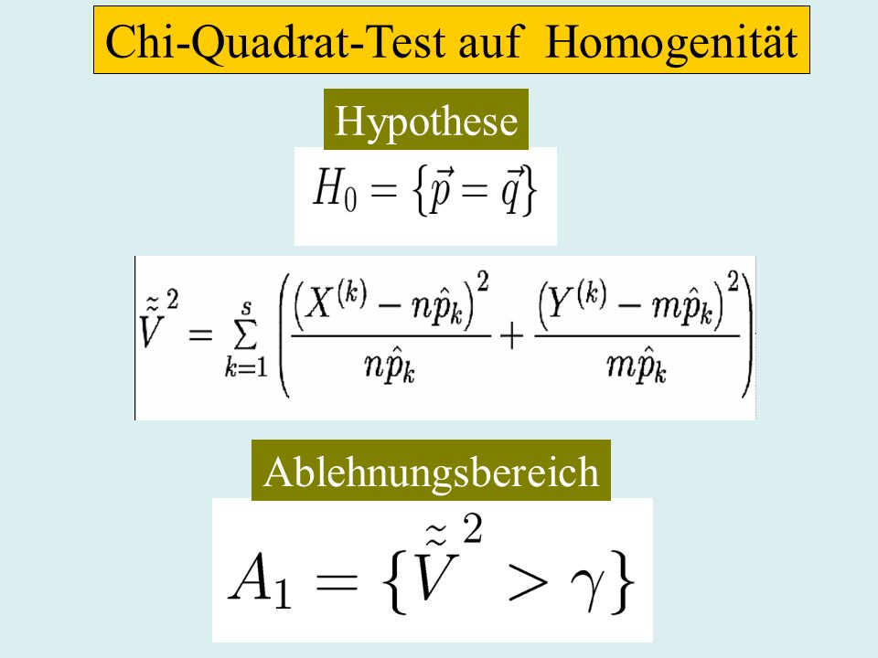Chi-Quadrat-Test auf Homogenität