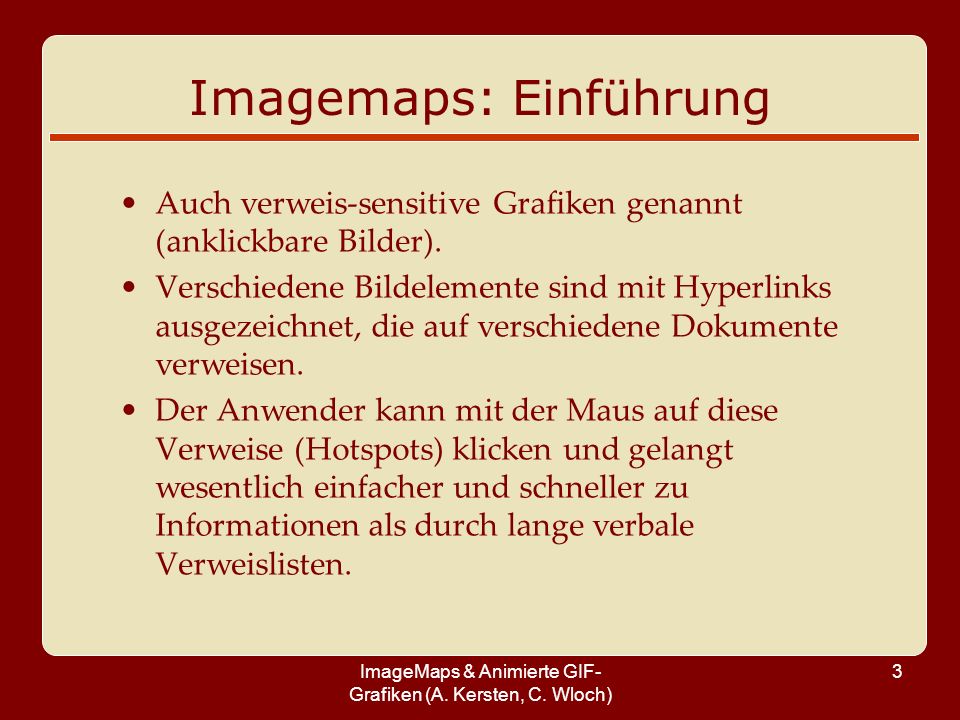 Imagemaps: Einführung