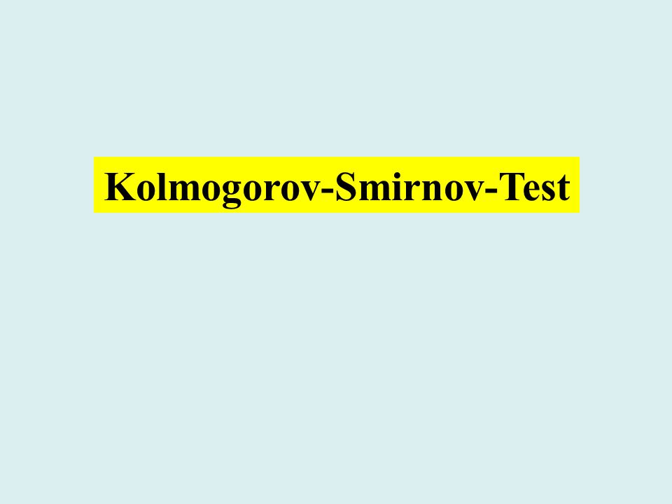 Kolmogorov-Smirnov-Test