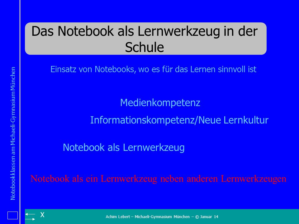 Das Notebook als Lernwerkzeug in der Schule