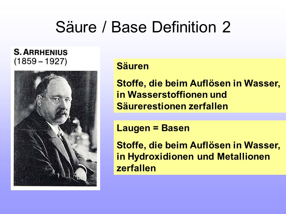 Säure / Base Definition 2