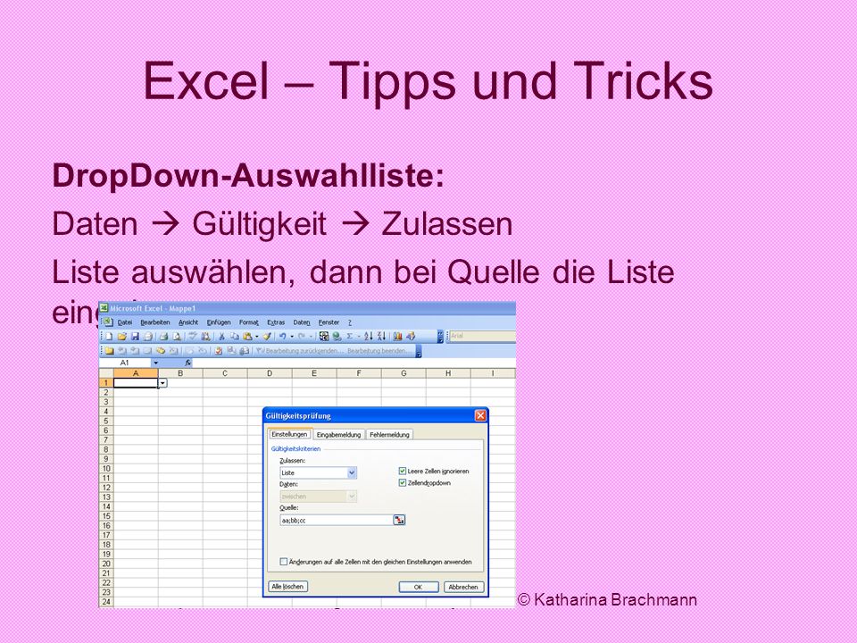 Excel – Tipps und Tricks