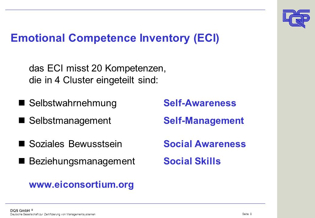Emotional Competence Inventory (ECI)