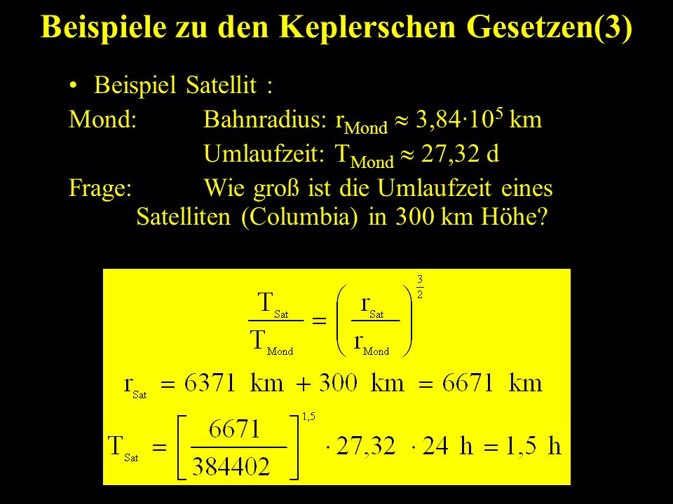 Beispiele zu den Keplerschen Gesetzen(3)
