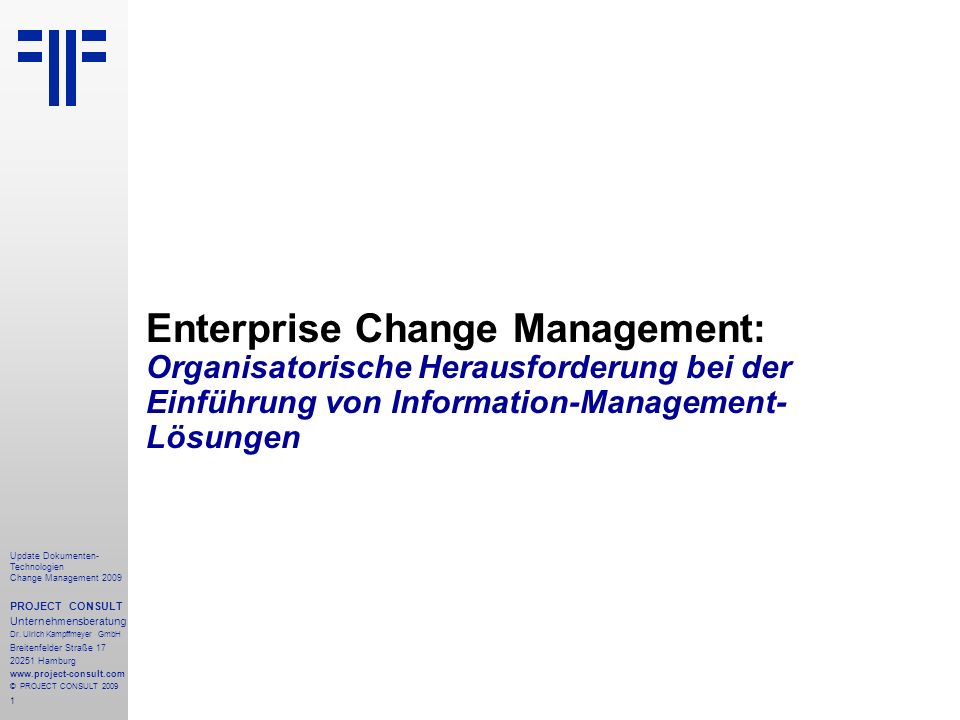 Enterprise Change Management: