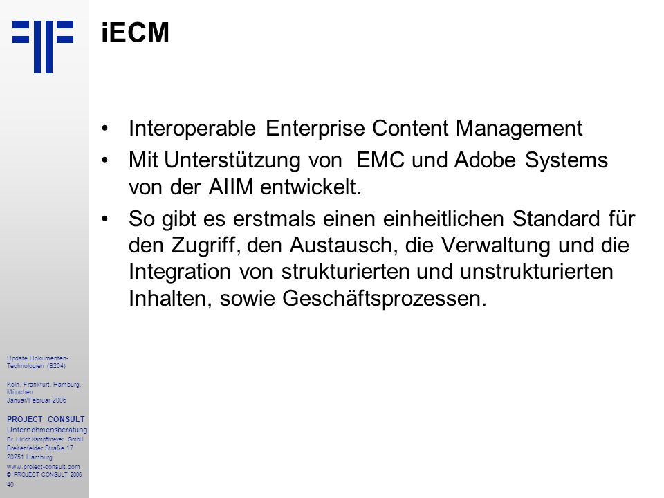 iECM Interoperable Enterprise Content Management
