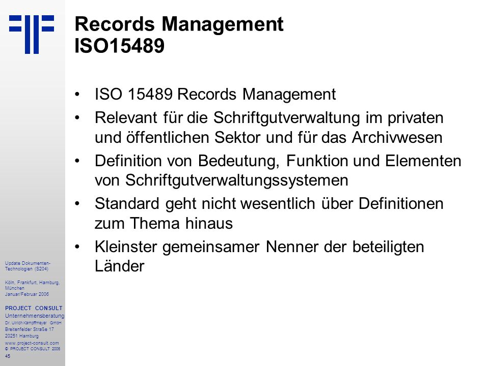 Records Management ISO15489