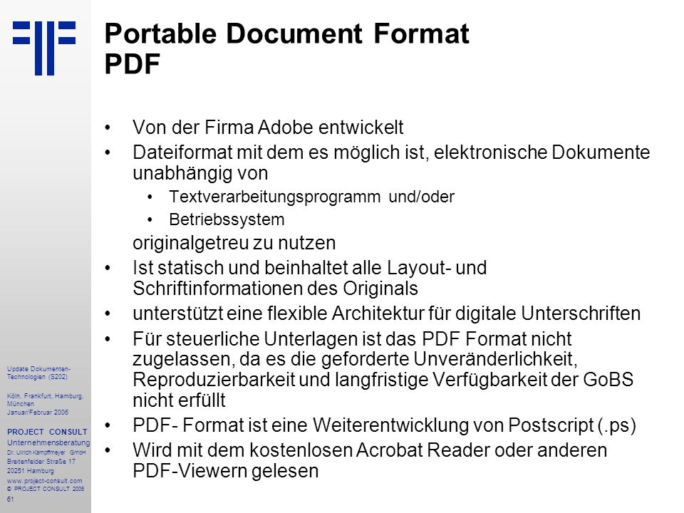 Portable Document Format PDF
