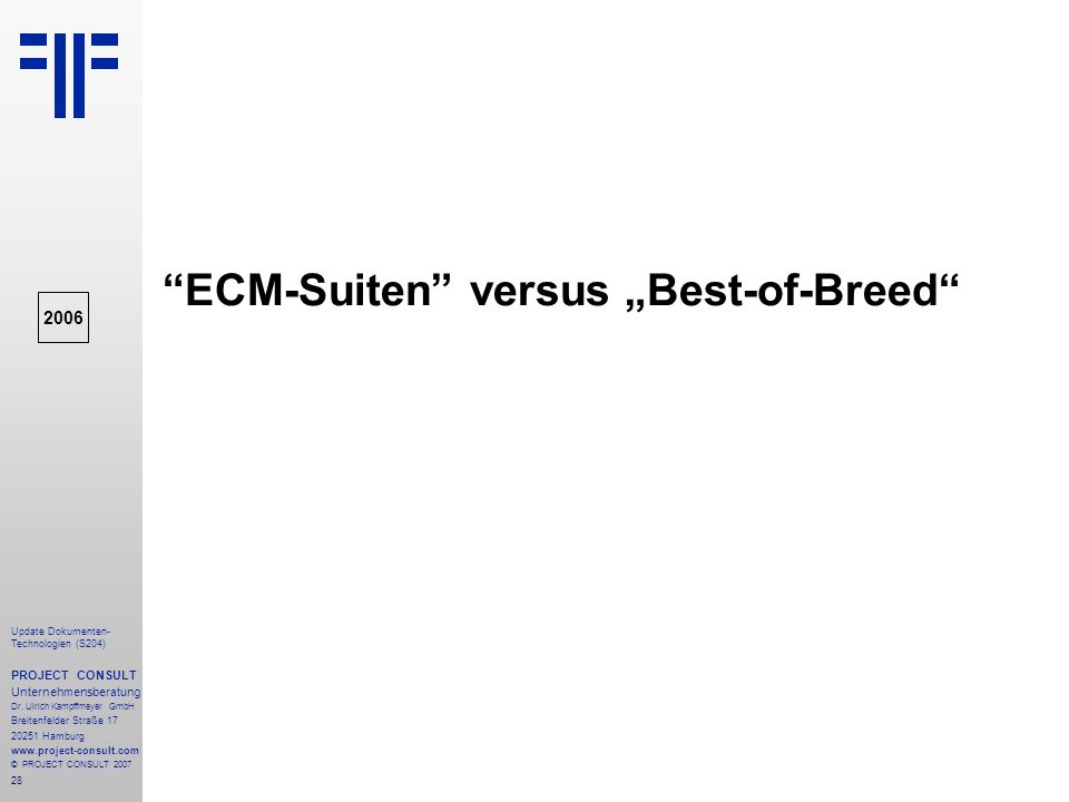 ECM-Suiten versus „Best-of-Breed