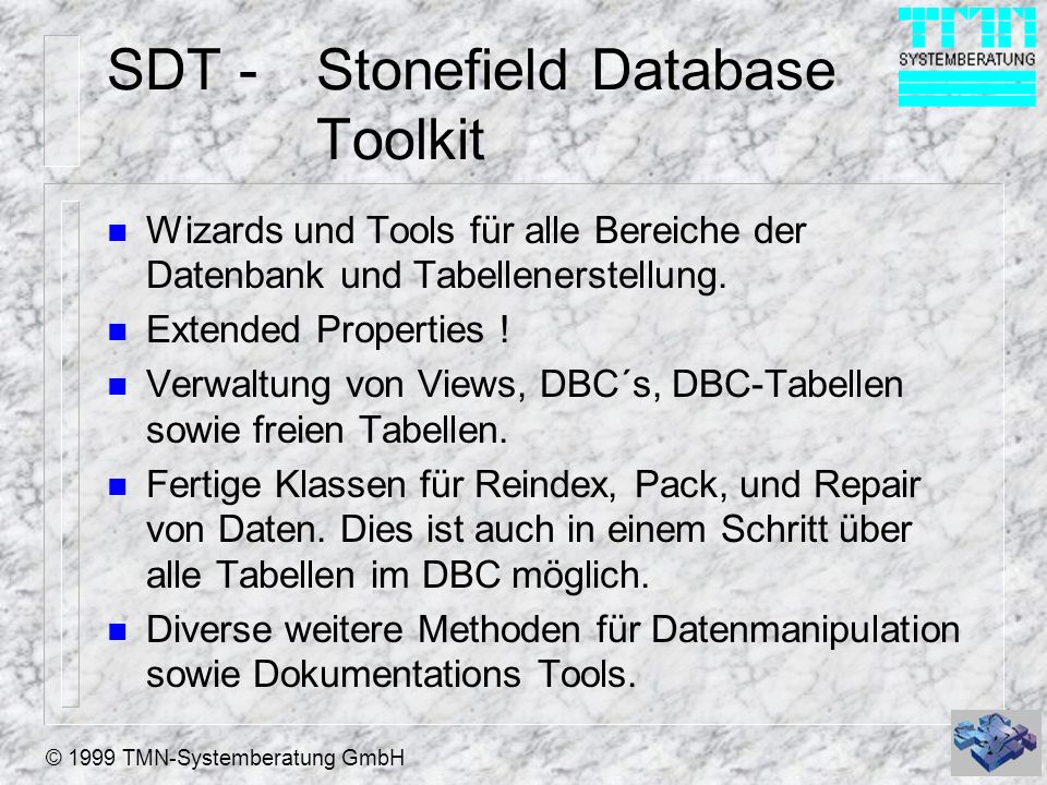 SDT - Stonefield Database Toolkit