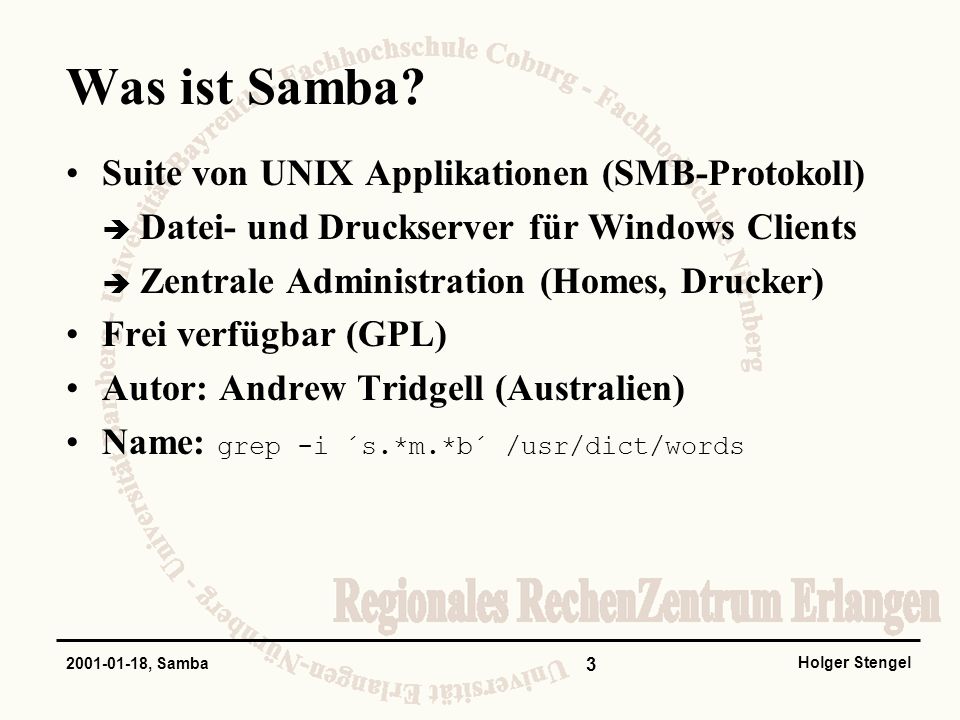 Was ist Samba Suite von UNIX Applikationen (SMB-Protokoll)