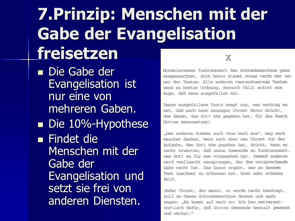 7.Prinzip: Menschen mit der Gabe der Evangelisation freisetzen