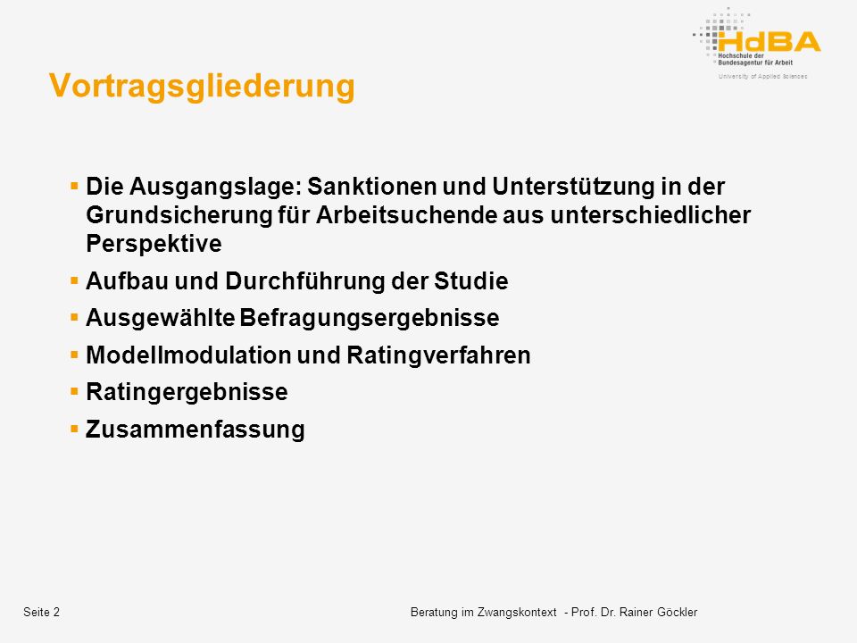 Beratung im Zwangskontext - Prof. Dr. Rainer Göckler