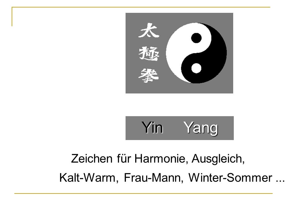 Yin Yang Zeichen für Harmonie, Ausgleich, Kalt-Warm, Frau-Mann,