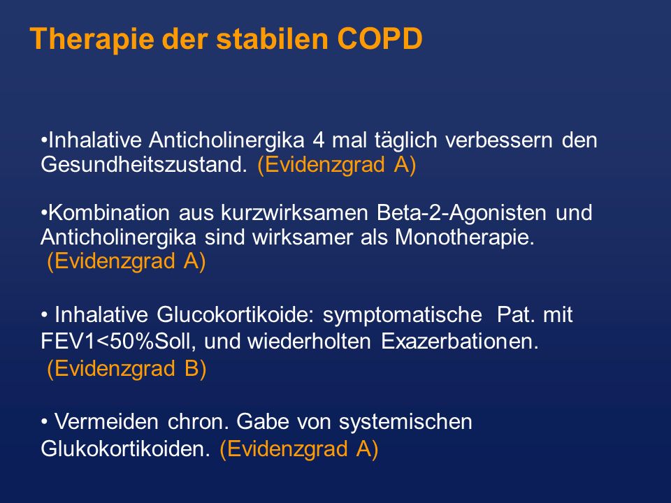 Therapie der stabilen COPD