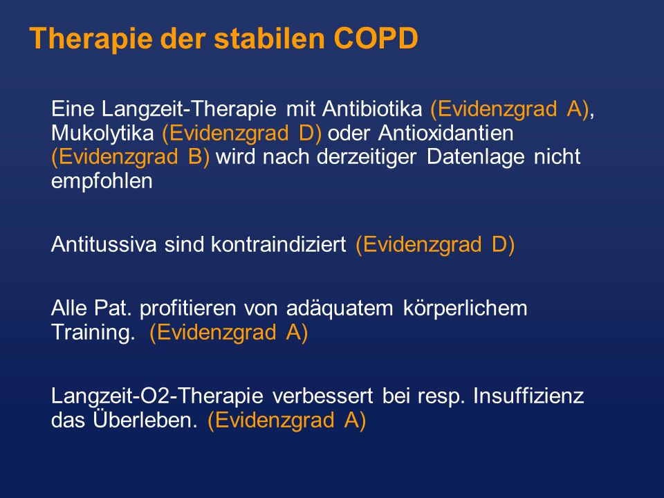Therapie der stabilen COPD