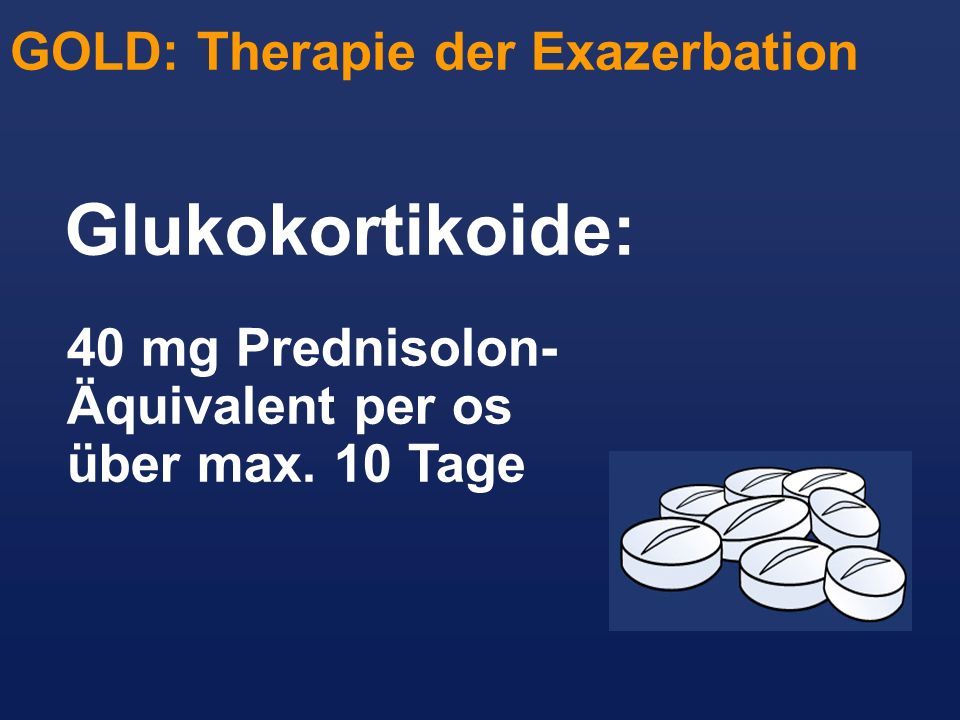 Glukokortikoide: GOLD: Therapie der Exazerbation