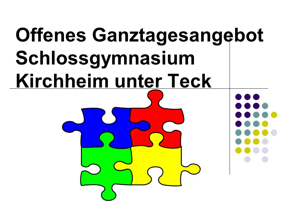 Offenes Ganztagesangebot Schlossgymnasium Kirchheim unter Teck