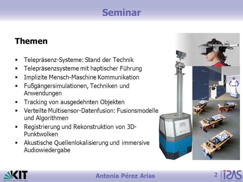 Seminar Themen Telepräsenz-Systeme: Stand der Technik