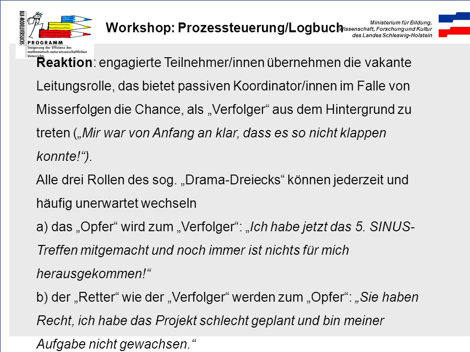 Workshop: Prozessteuerung/Logbuch