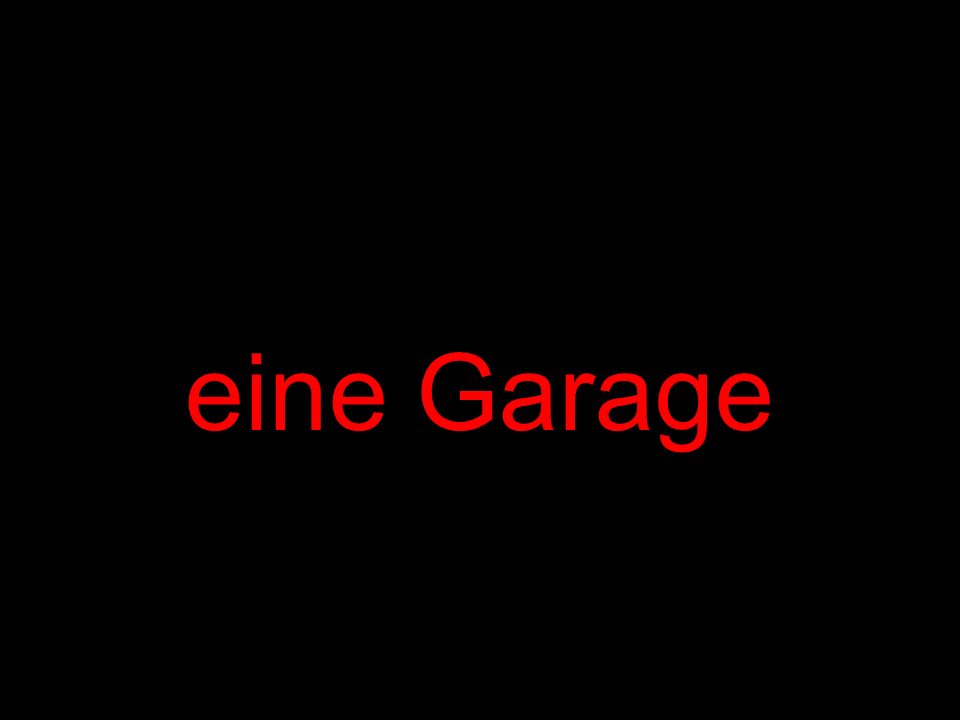 eine Garage