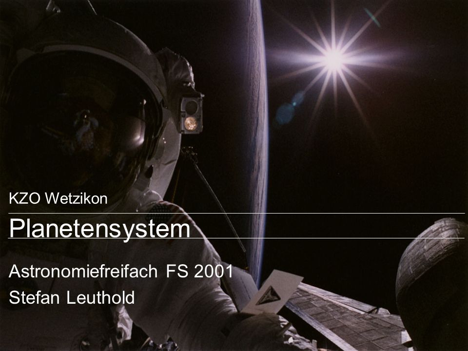 Astronomiefreifach FS 2001 Stefan Leuthold