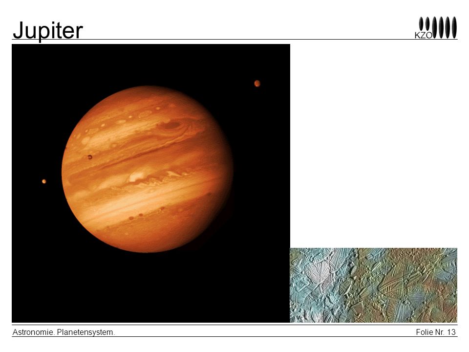 Jupiter Astronomie. Planetensystem.