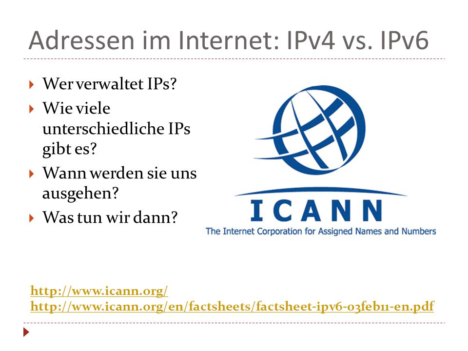 Adressen im Internet: IPv4 vs. IPv6