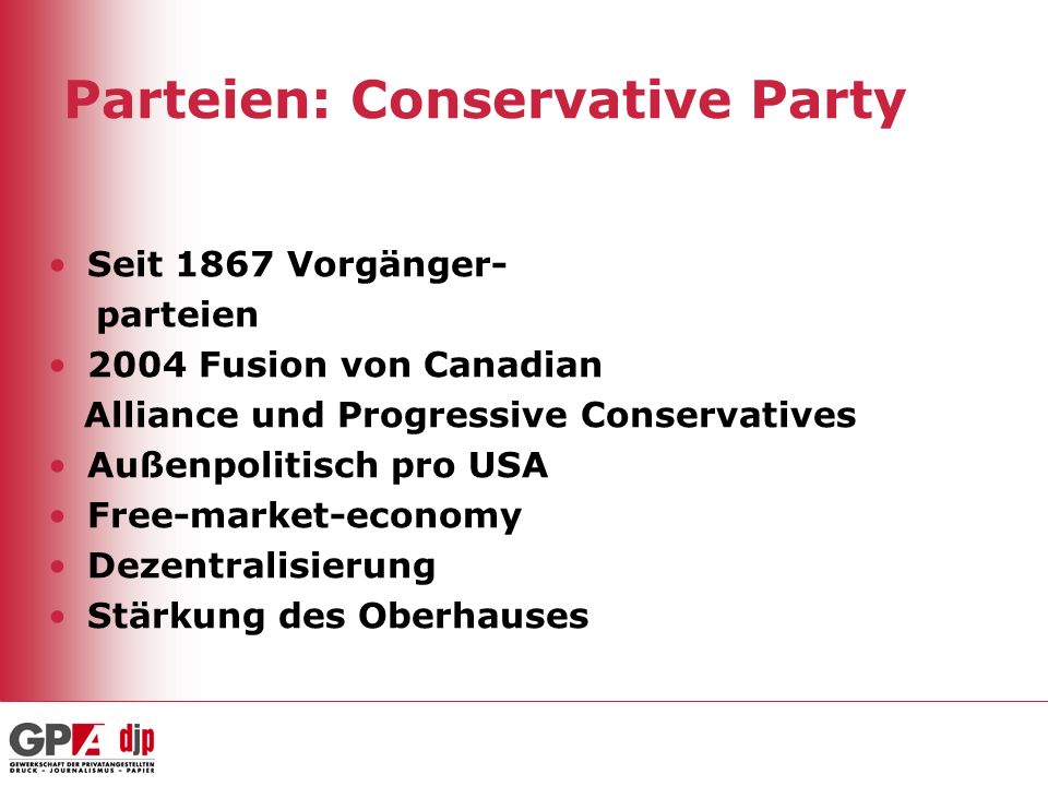 Parteien: Conservative Party
