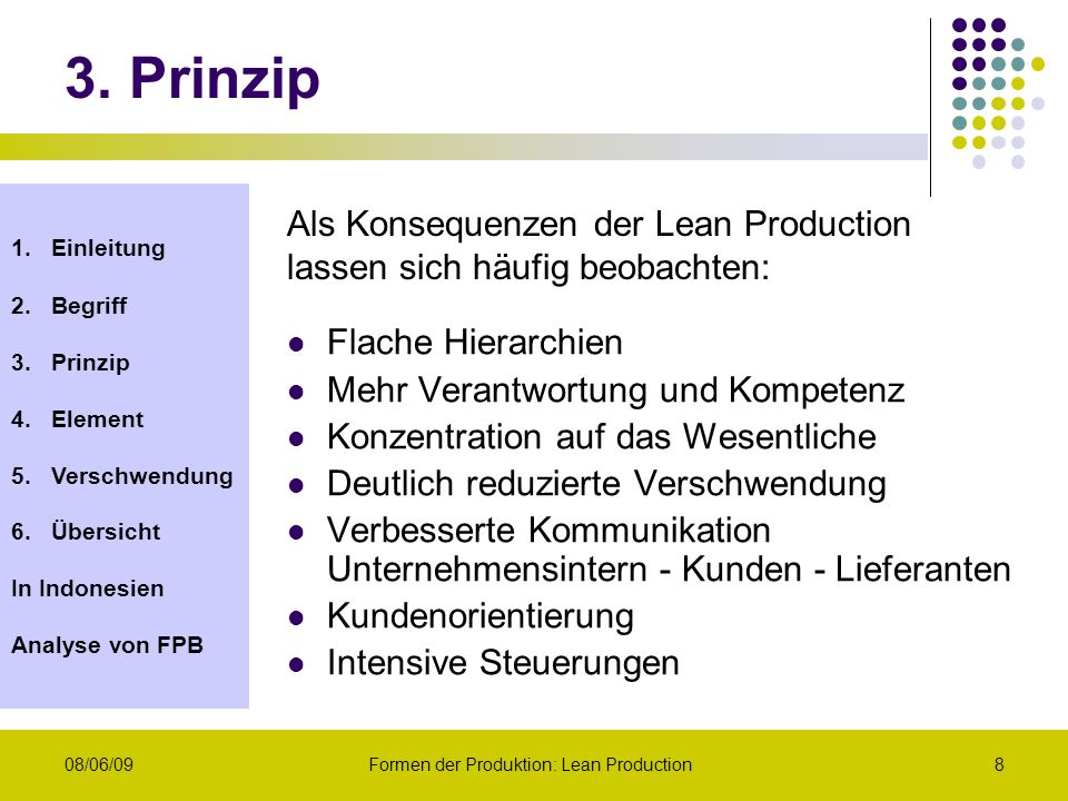 Formen der Produktion: Lean Production
