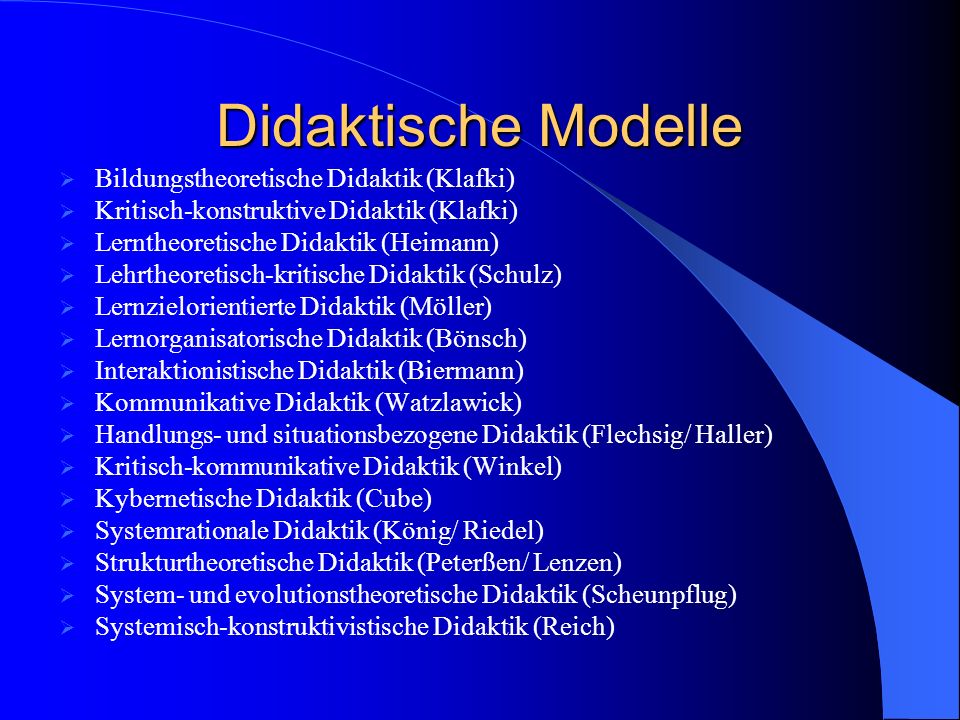 Didaktische Modelle Bildungstheoretische Didaktik (Klafki)