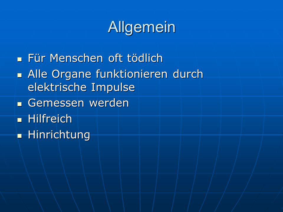 Allgemein Für Menschen oft tödlich