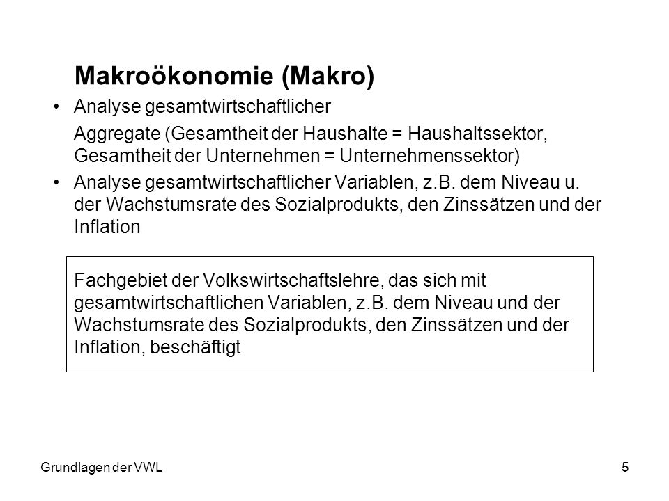 Makroökonomie (Makro)