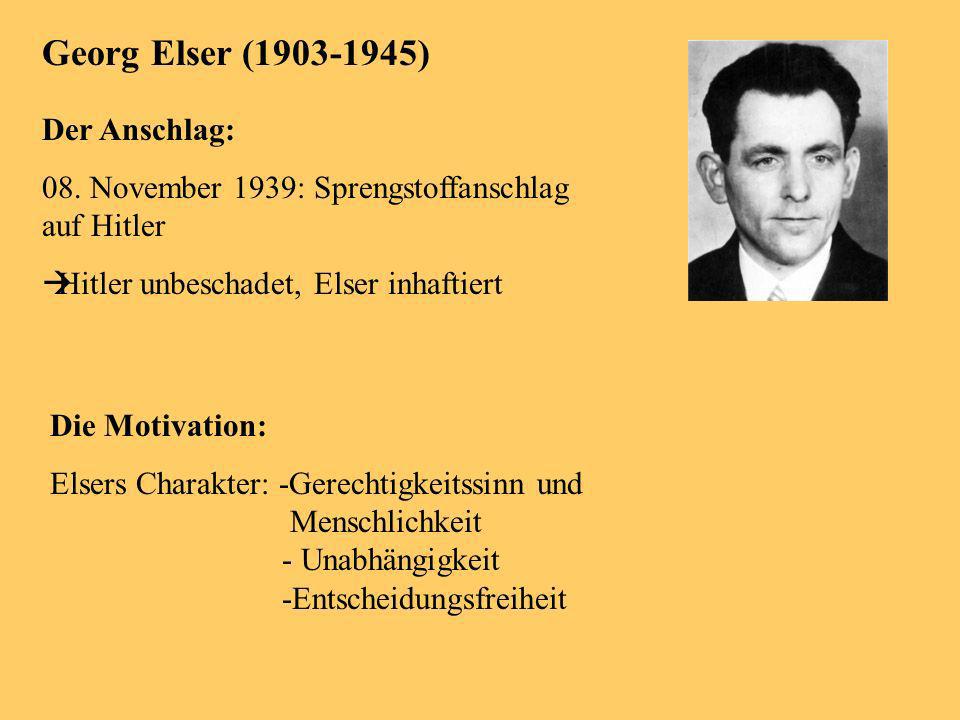 Georg Elser ( ) Der Anschlag: