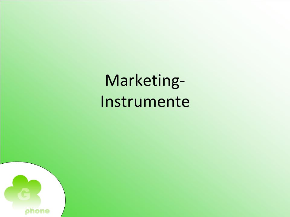 Marketing- Instrumente