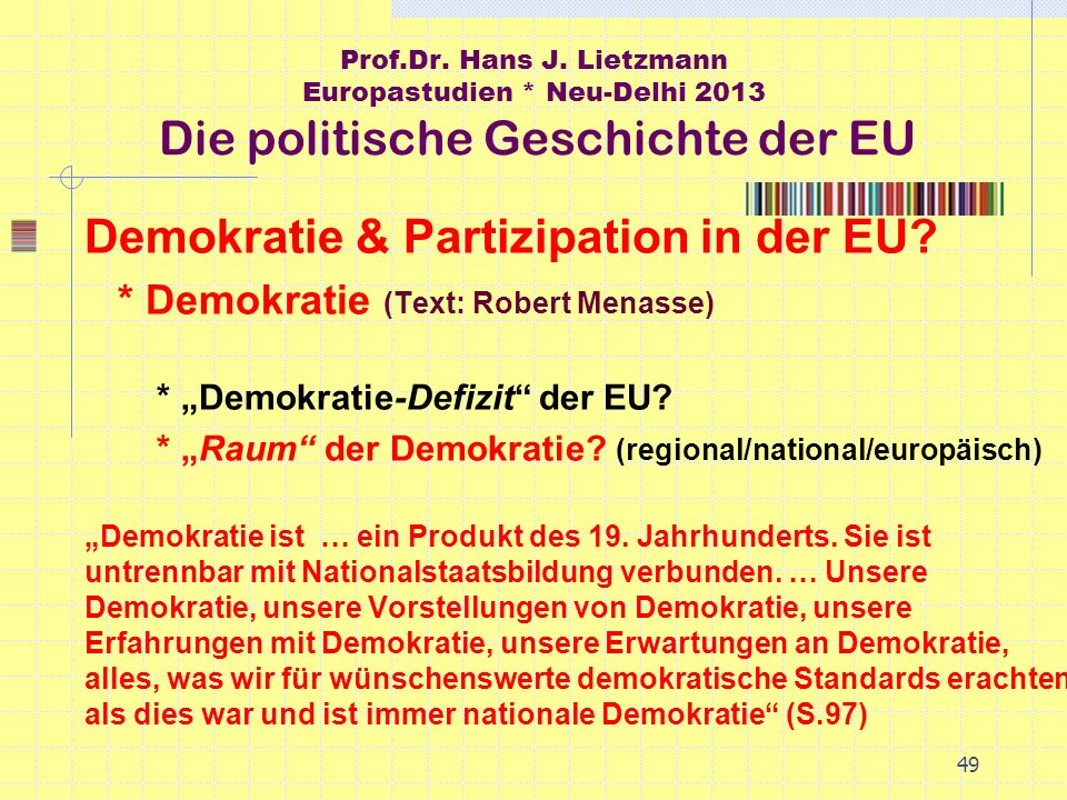 Demokratie & Partizipation in der EU