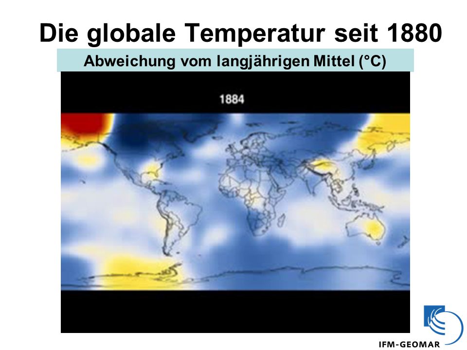 Die globale Temperatur seit 1880