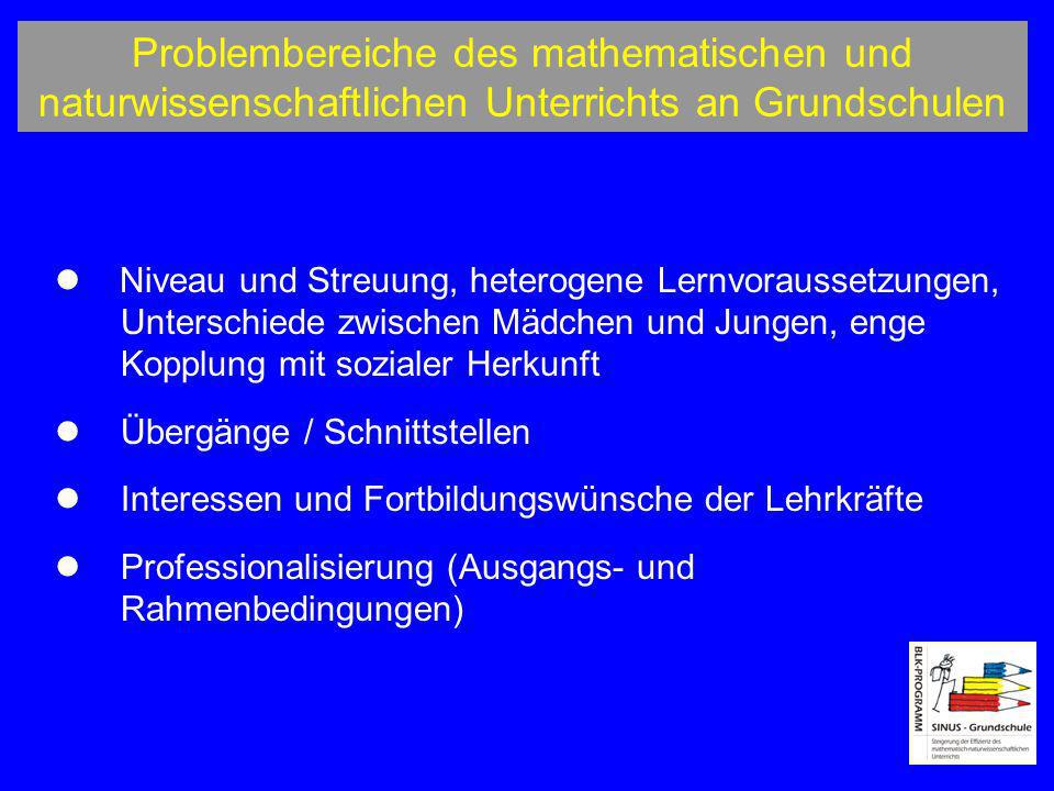 Problembereiche des mathematischen und naturwissenschaftlichen Unterrichts an Grundschulen